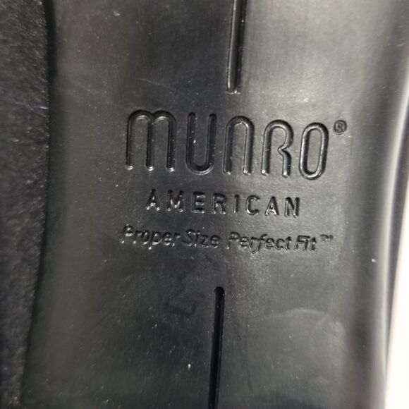 Munro Shoes Womens 7.5M Cindi Slip On Loafer Heel M207487 Black Fabric - Picture 7 of 10